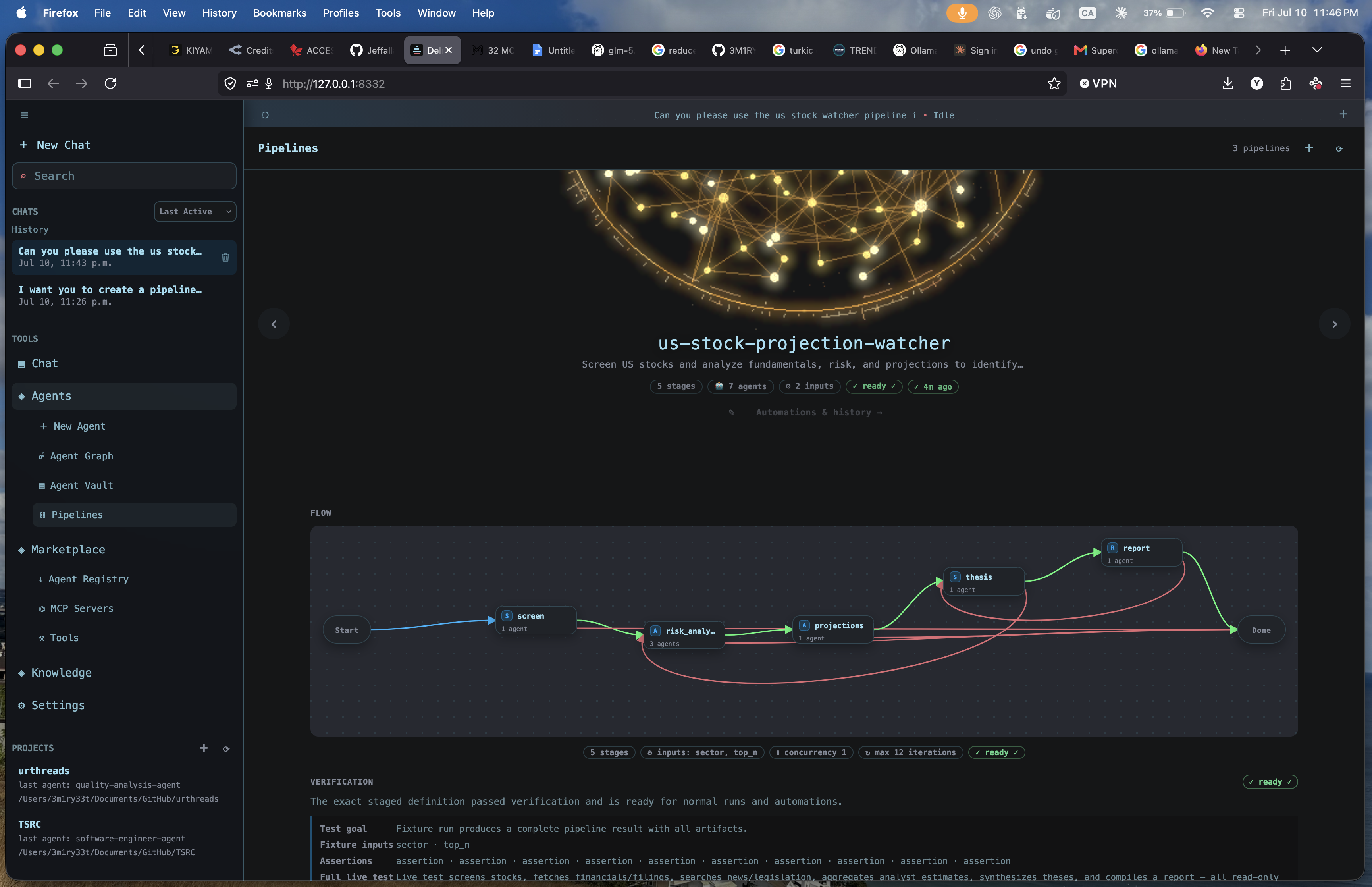 Pipeline showcase — defining stages and contracts